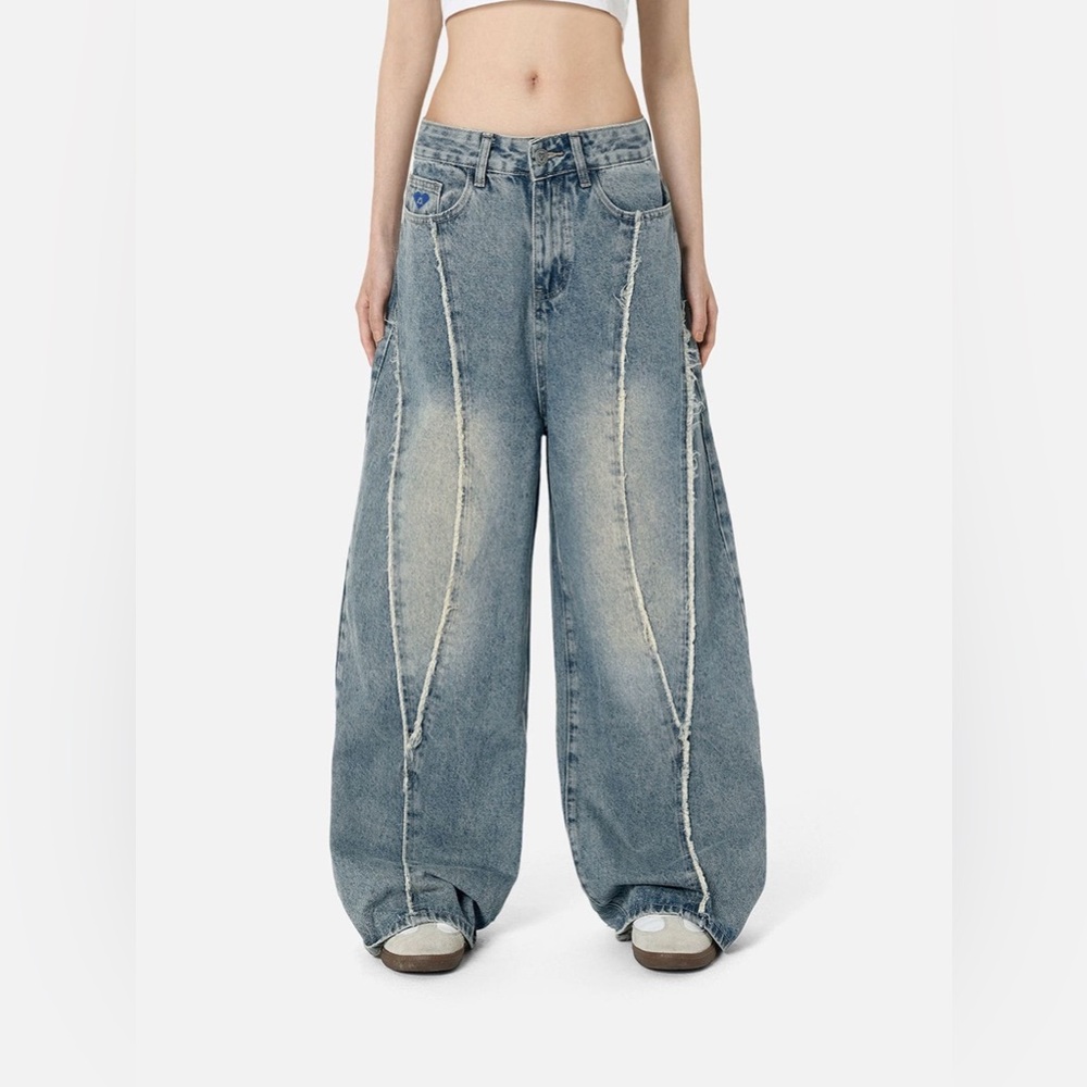 AELFRIC EDEN BAGGY FRINGE JEANS 34 CR16-23